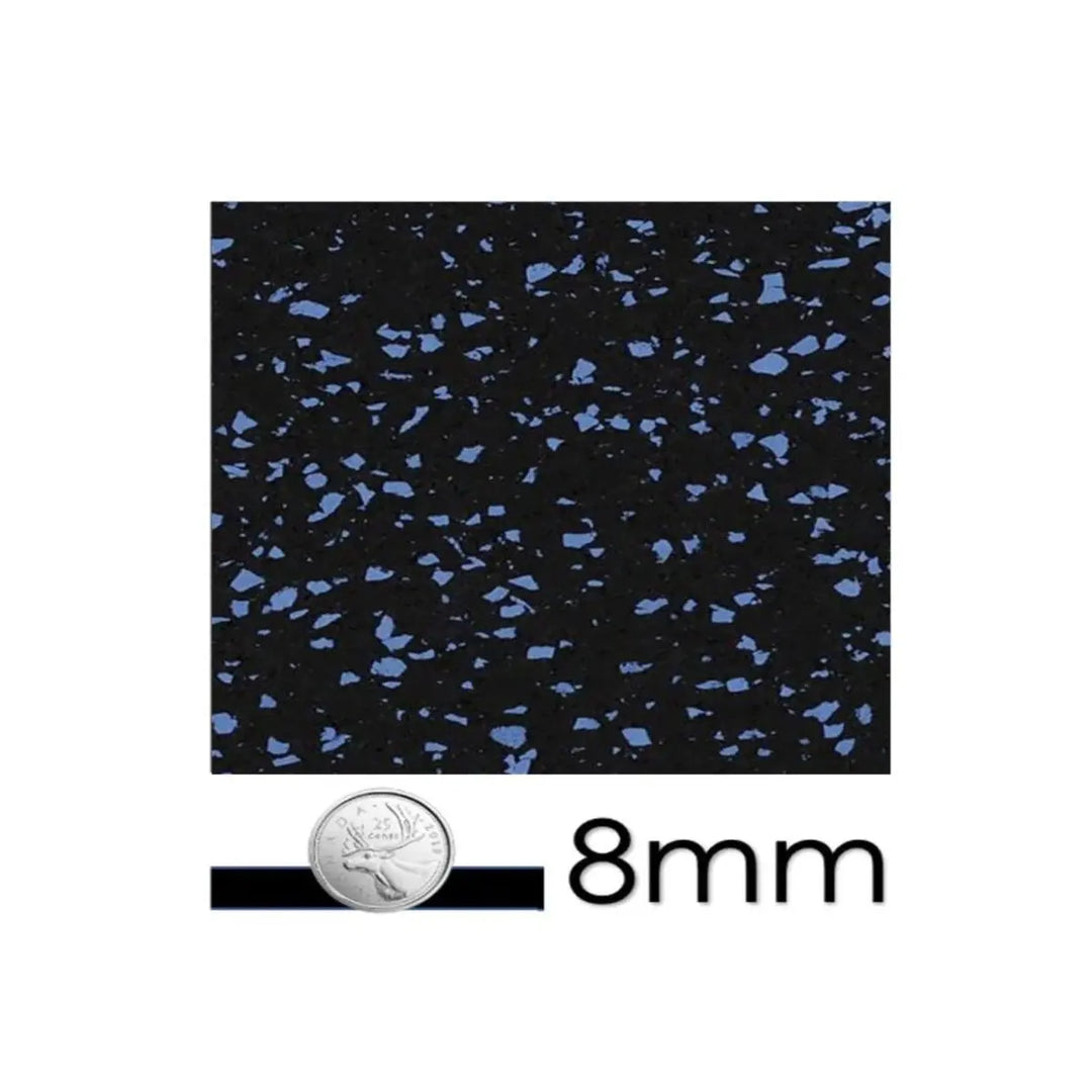 GymGrounds Rolled Rubber Flooring Flooring GymGrounds Blue Speckle 8mm 25 FT