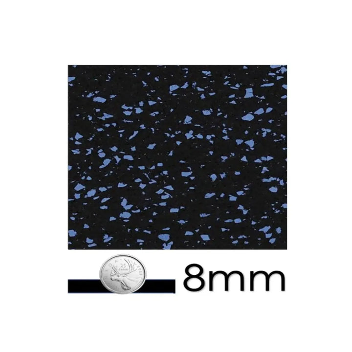 GymGrounds Rolled Rubber Flooring Flooring GymGrounds Blue Speckle 8mm 25 FT