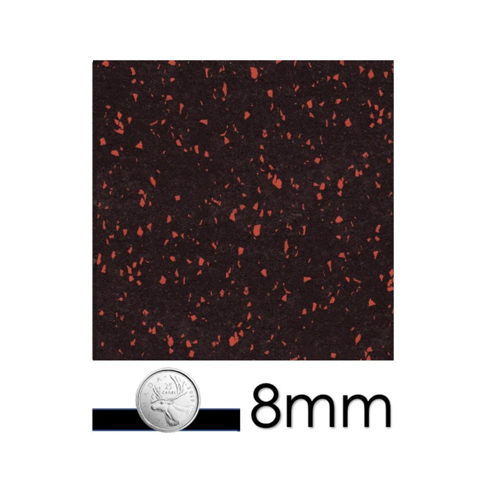 Interlocking Rubber Tile - 23" x 23" - 8mm | GymGrounds Flooring GymGrounds Red