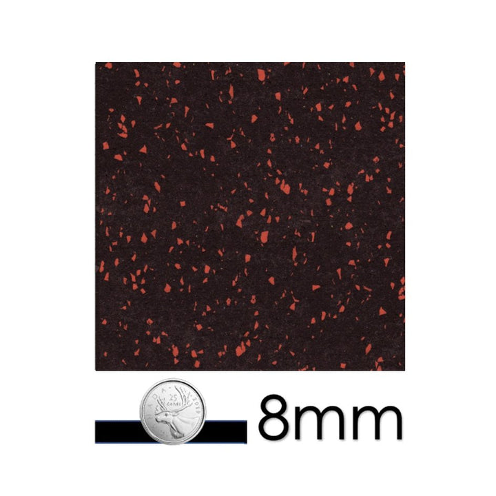 Interlocking Rubber Tile - 23" x 23" - 8mm | GymGrounds Flooring GymGrounds Red