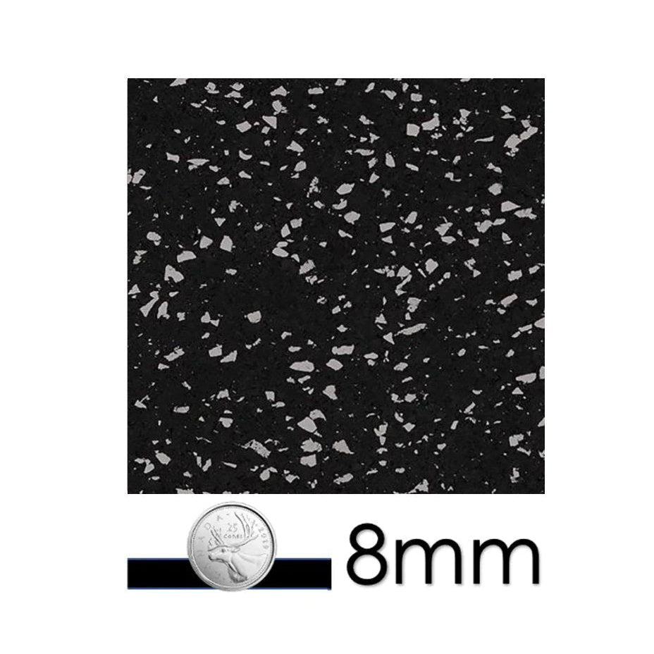 Interlocking Rubber Tile - 23" x 23" - 8mm | GymGrounds Flooring GymGrounds Grey