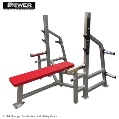 Power Body #1009 Olympic Bench Press w/plate holders Commercial Power Body