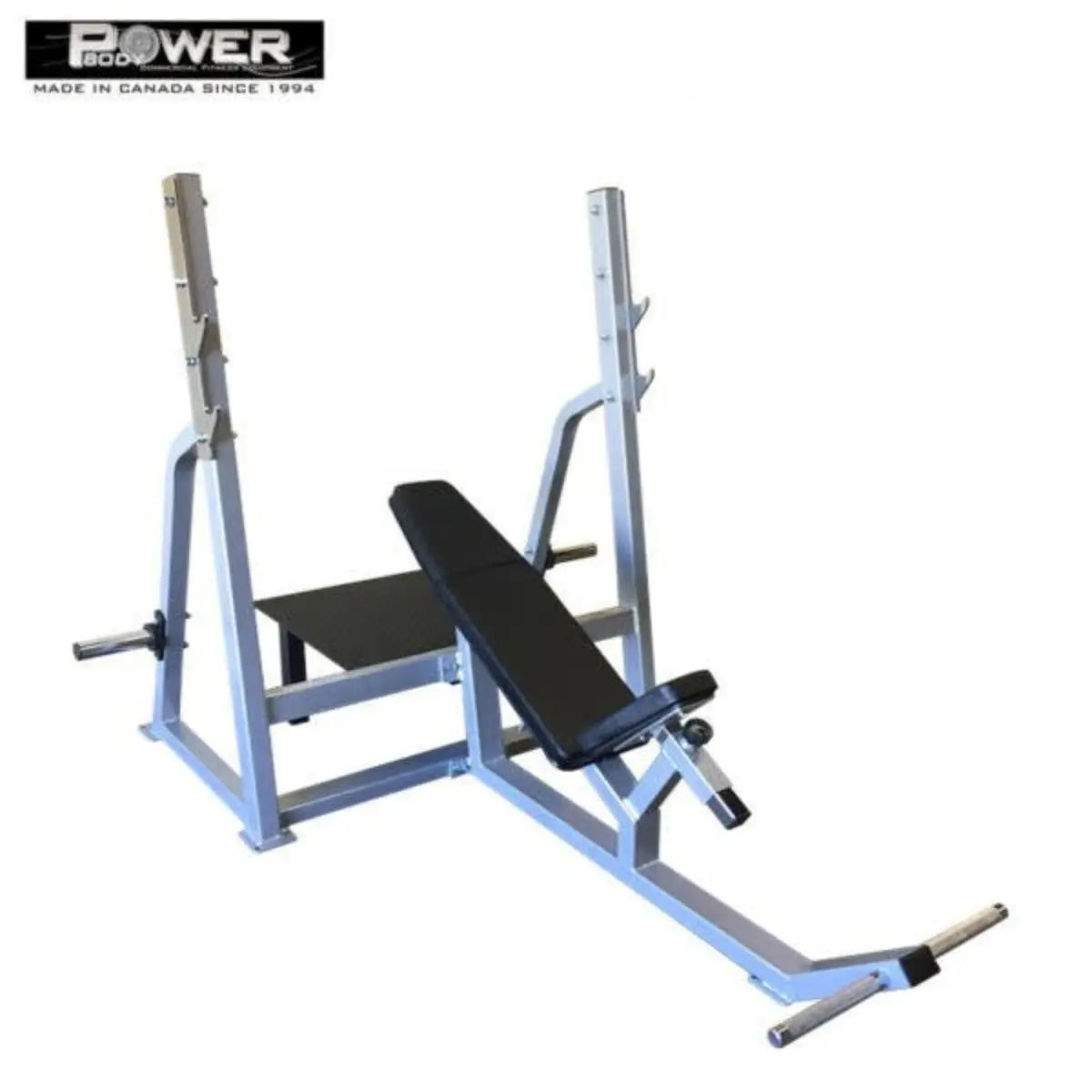 Power Body #1022 Olympic Incline Bench (Plate Holders) Commercial Power Body