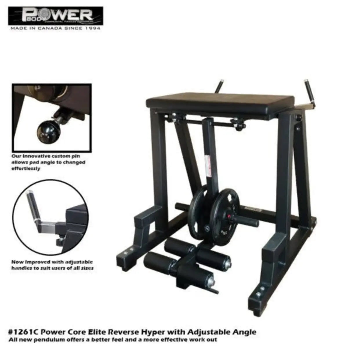Power Body #1261C Reverse Hyper (Adjustable) Commercial Power Body