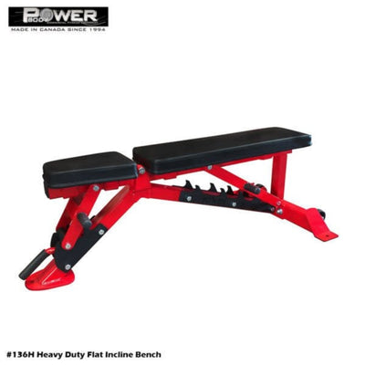 Power Body #136H Incline/Flat Adjustable Bench Commercial Power Body