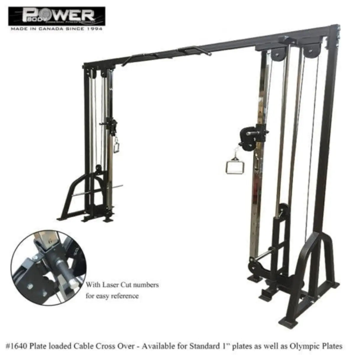 Power Body #1640 Cable Crossover - Plate Loading Commercial Power Body