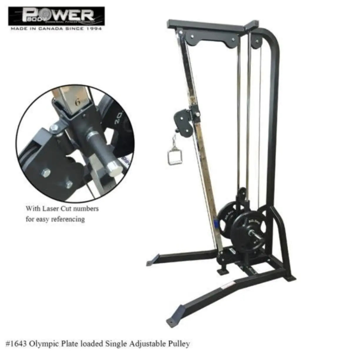 Power Body #1643 Adjustable Pulley - Plate Loading Commercial Power Body