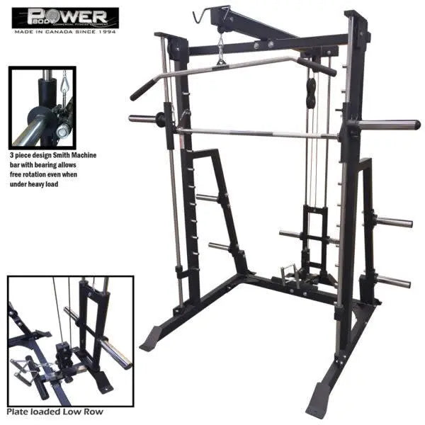 Power Body #576E Smith Machine with Hi/Low Row Commercial Power Body