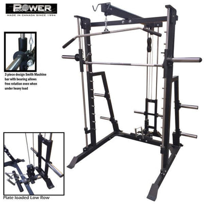 Power Body #576E Smith Machine with Hi/Low Row Commercial Power Body