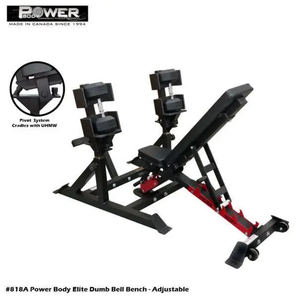 Power Body #818A Power Body Elite Dumbbell Press Commercial Power Body