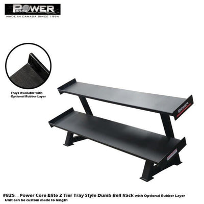 Power Body #825 2 Tier Tray Angle Dumbbell Rack - 4ft Commercial Power Body   