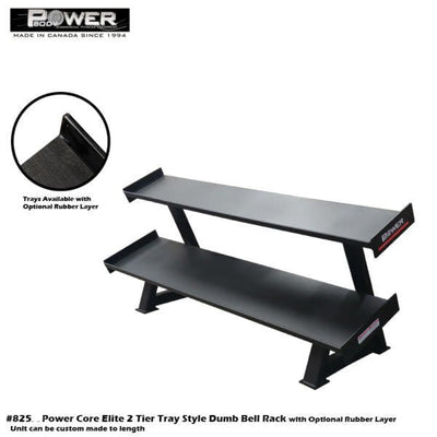 Power Body #825 2 Tier Tray Angle Dumbbell Rack - 4ft Commercial Power Body