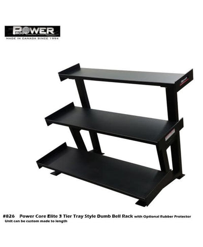 Power Body #826 3-tier Dumbbell Rack, 4FT Commercial Power Body