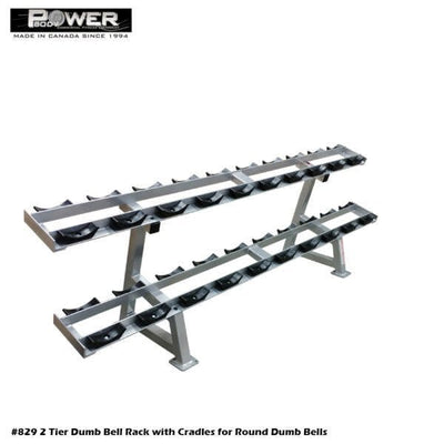 Power Body #829 2 Tier Dumbbell Rack w/Cradle Commercial Power Body