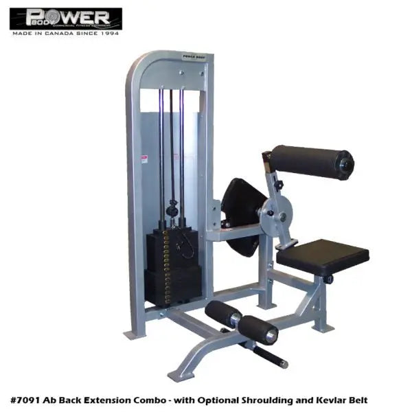 Power Body Abdominal-Back Combo Machine 7091- 200lb Weight Stack Strength Power Body