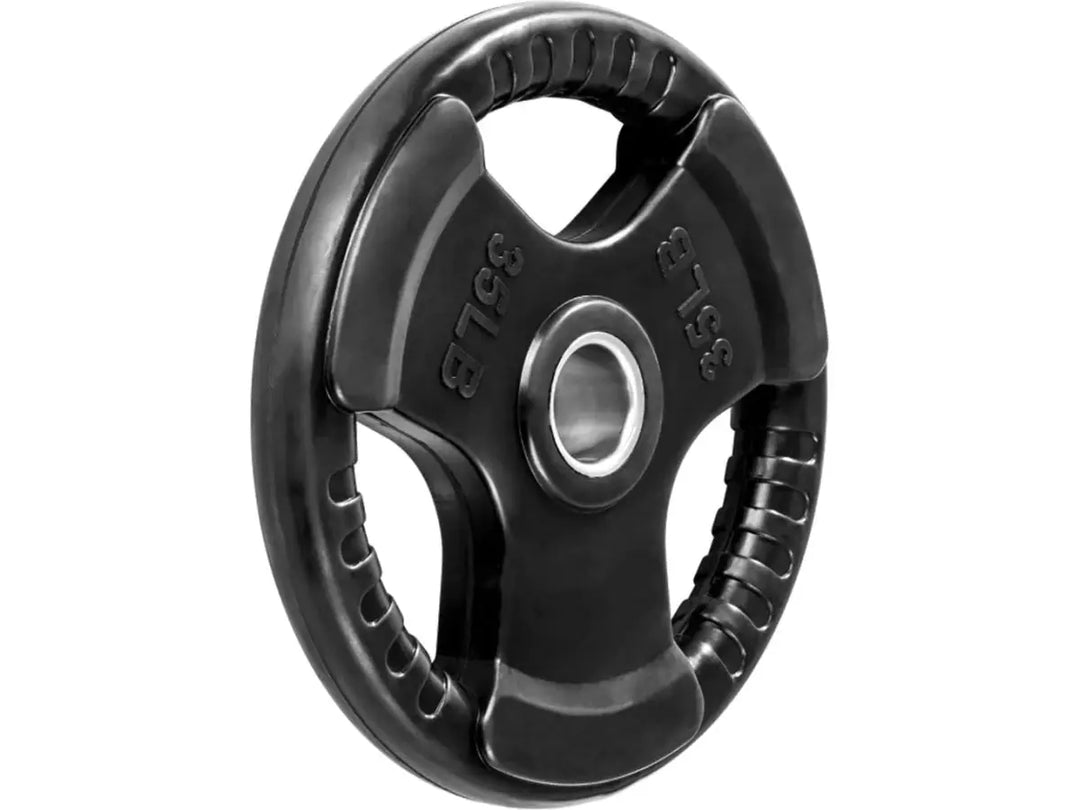 Premium Tri-Grip Rubber Olympic Plate Weights Select Fitness 35 lb