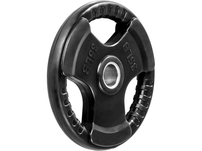 Premium Tri-Grip Rubber Olympic Plate Weights Select Fitness 35 lb