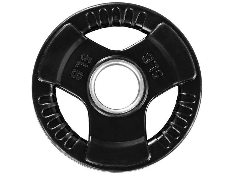 Premium Tri-Grip Rubber Olympic Plate Weights Select Fitness 5 lb
