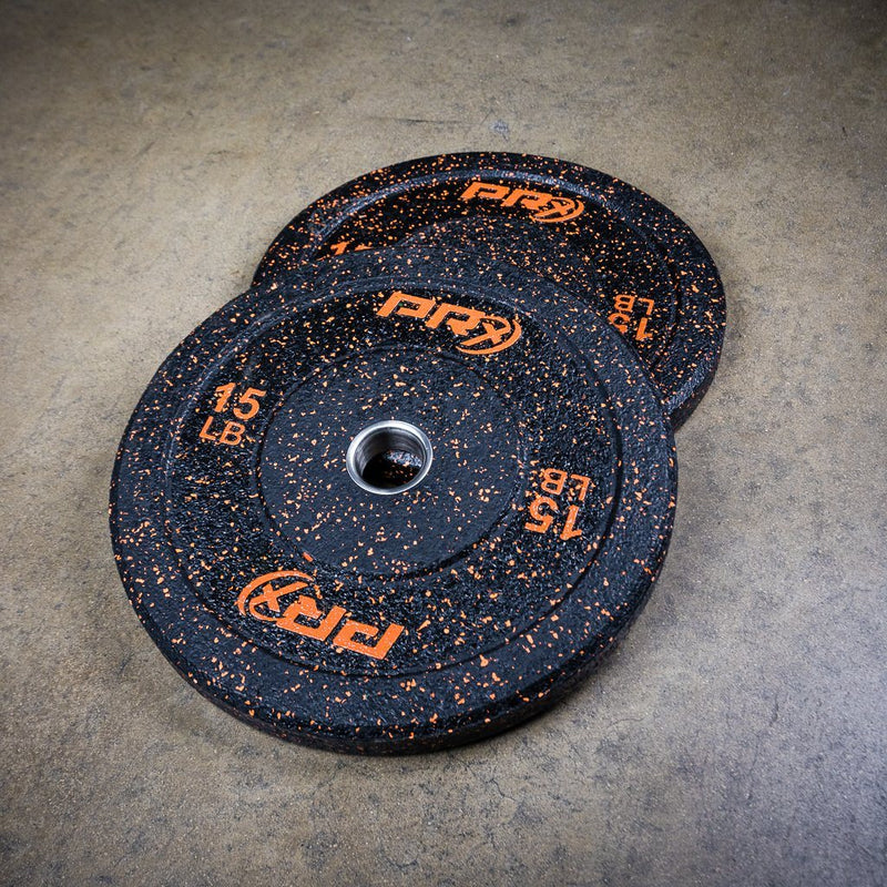 PRx Color Fleck Bumper Plates (Pair) Weights PRX 15 LB