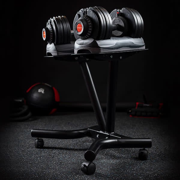 The Lean Set: 25lb Adjustable Dumbbells Set with Stand Weights CoreFX   