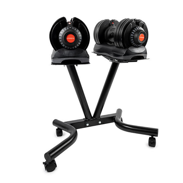 The Lean Set: 25lb Adjustable Dumbbells Set with Stand Weights CoreFX   