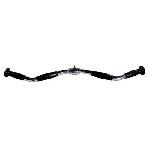 York 28'' Chrome Curl Bar w/PU Ergo Grips Strength York Barbell