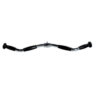 York 28'' Chrome Curl Bar w/PU Ergo Grips Strength York Barbell