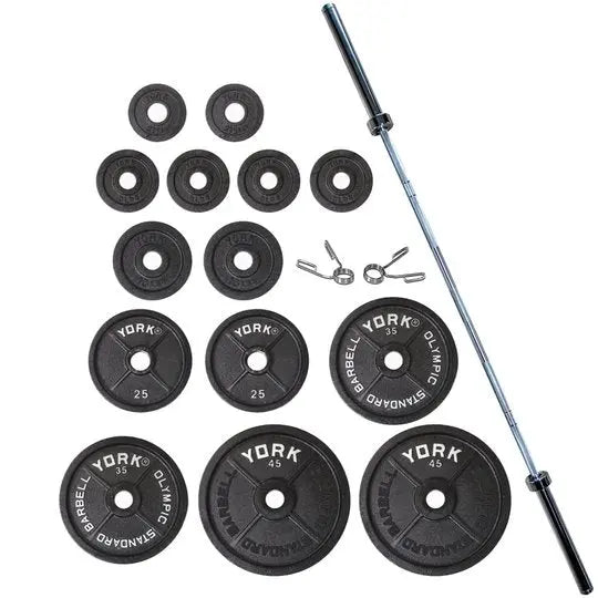 York 300LB Legacy Precision Milled Oympic Plate Set Weights York Barbell