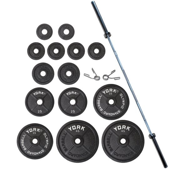 York 300LB Legacy Precision Milled Oympic Plate Set Weights York Barbell