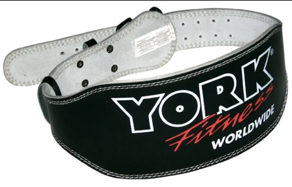 York 6â€³ Padded Weight Lifting Belt Strength York Barbell