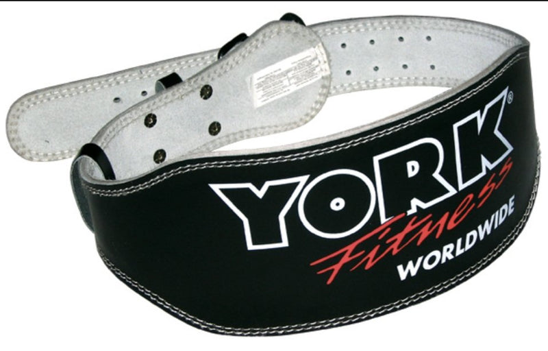 York 6â€³ Padded Weight Lifting Belt Strength York Barbell   