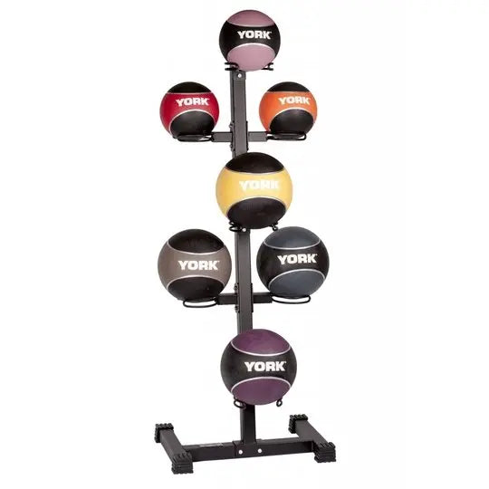 York 7 Ball Vertical Medicine Ball Storage Storage York Barbell