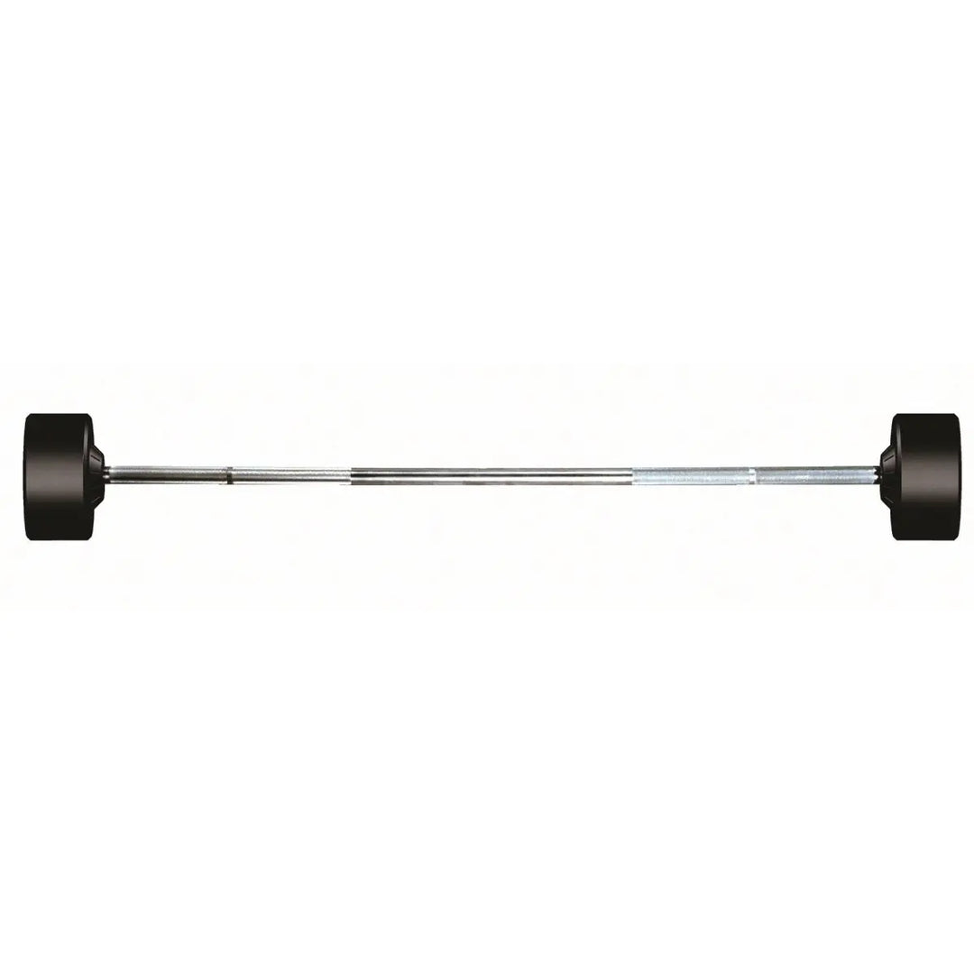 York Barbell Fixed Pro Straight Barbell - Rubber Coated Weights York Barbell 20LB Barbell