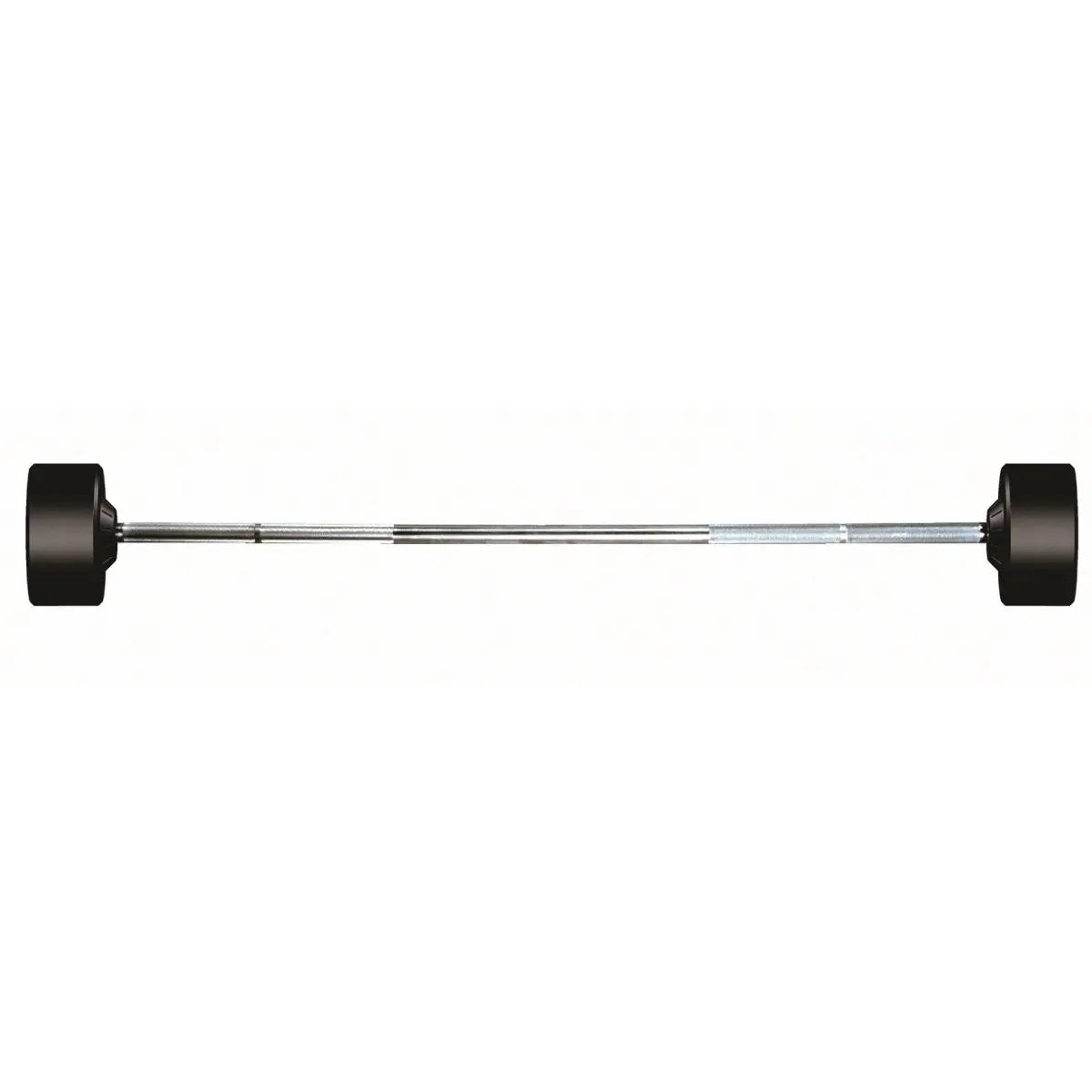 York Barbell Fixed Pro Straight Barbell - Rubber Coated Weights York Barbell 20LB Barbell