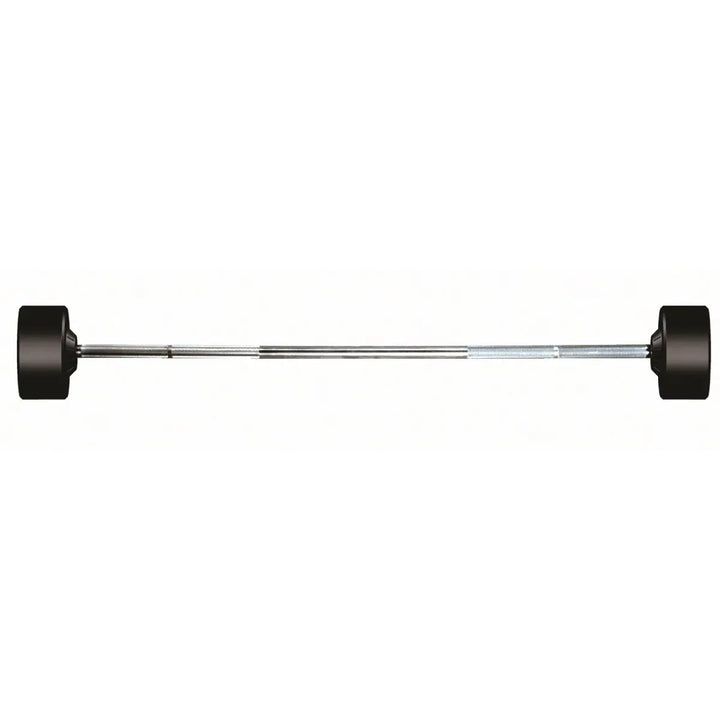 York Barbell Fixed Pro Straight Barbell - Rubber Coated Weights York Barbell 20LB Barbell