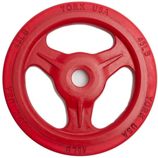 York Bumper Grip Plates Weights York Barbell 45lb