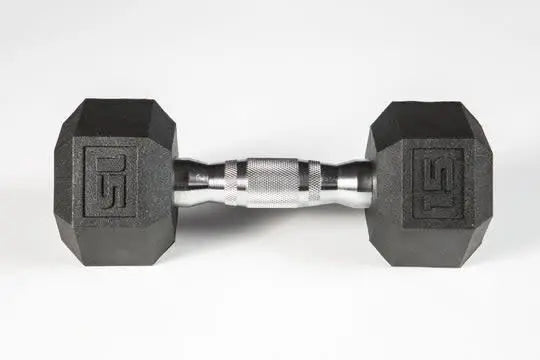 York Dumbbell - Premium PVC Hex w/Chrome Ergo Handle Weights York Barbell