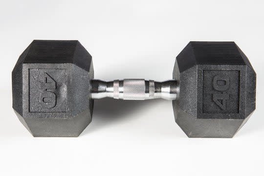 York Dumbbell - Premium PVC Hex w/Chrome Ergo Handle Weights York Barbell