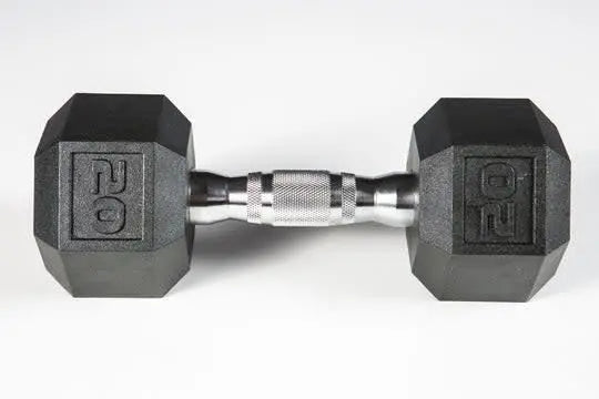 York Dumbbell - Premium PVC Hex w/Chrome Ergo Handle Weights York Barbell