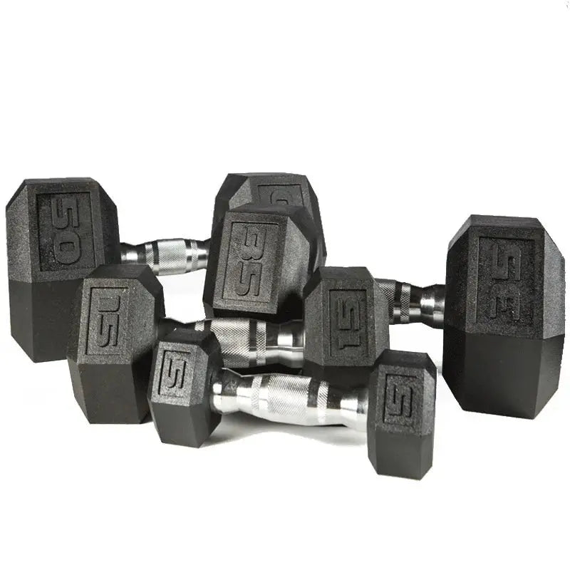 York Dumbbell - Premium PVC Hex w/Chrome Ergo Handle Weights York Barbell