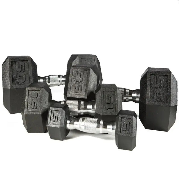 York Dumbbell - Premium PVC Hex w/Chrome Ergo Handle Weights York Barbell