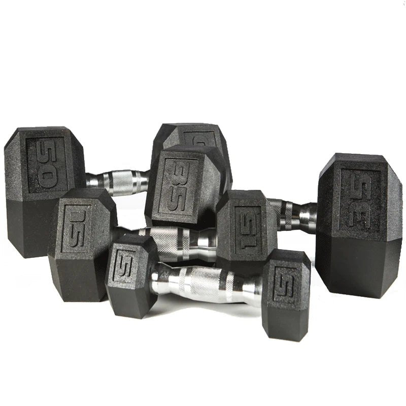 York Dumbbell - Premium PVC Hex w/Chrome Ergo Handle Weights York Barbell