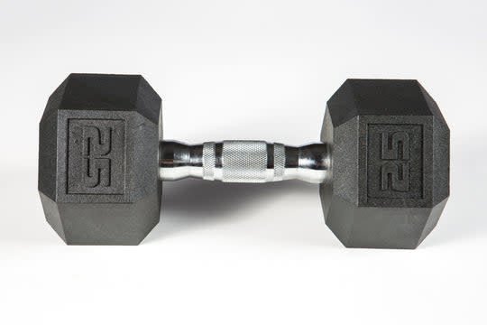 York Dumbbell - Premium PVC Hex w/Chrome Ergo Handle Weights York Barbell
