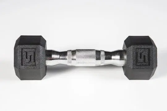 York Dumbbell - Premium PVC Hex w/Chrome Ergo Handle Weights York Barbell