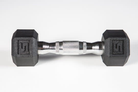 York Dumbbell - Premium PVC Hex w/Chrome Ergo Handle Weights York Barbell