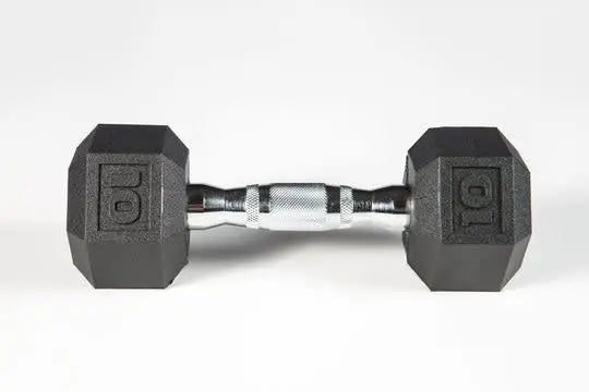 York Dumbbell - Premium PVC Hex w/Chrome Ergo Handle Weights York Barbell