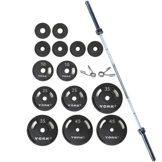 York G2 Cast Olympic Plate Set - 300lb Weights York Barbell