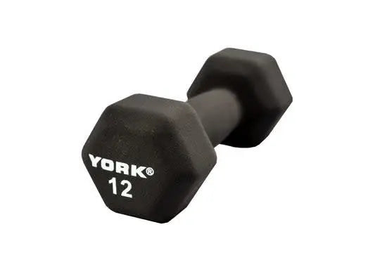 York Hex Neoprene Dumbbell Weights York Barbell 12LB