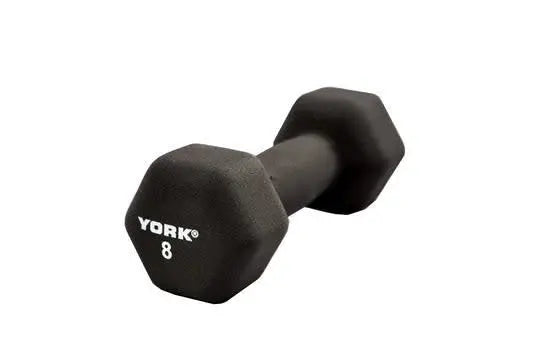 York Hex Neoprene Dumbbell Weights York Barbell 8LB