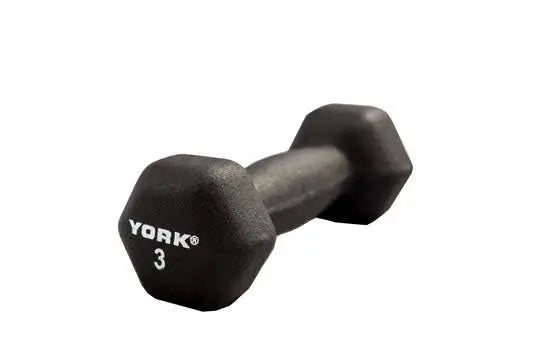 York Hex Neoprene Dumbbell Weights York Barbell 3LB